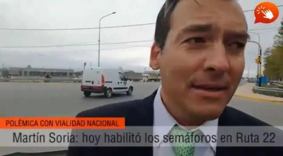 Video: ¿Qué dijo Soria cuando habilitó los semáforos en la Ruta 22?