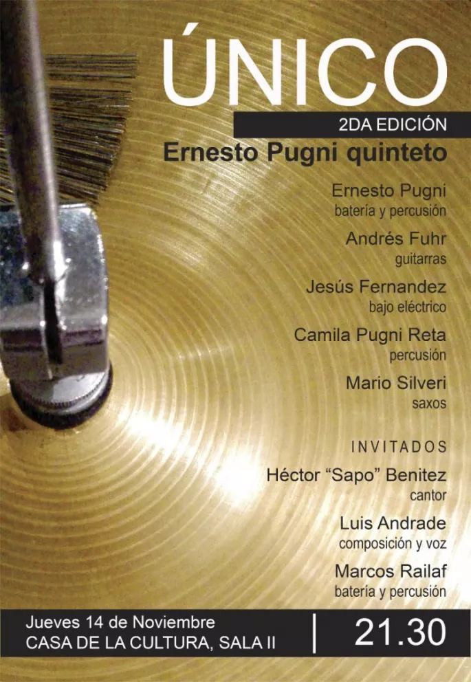 Ernesto Pugni Quinteto, en Casa de la Cultura