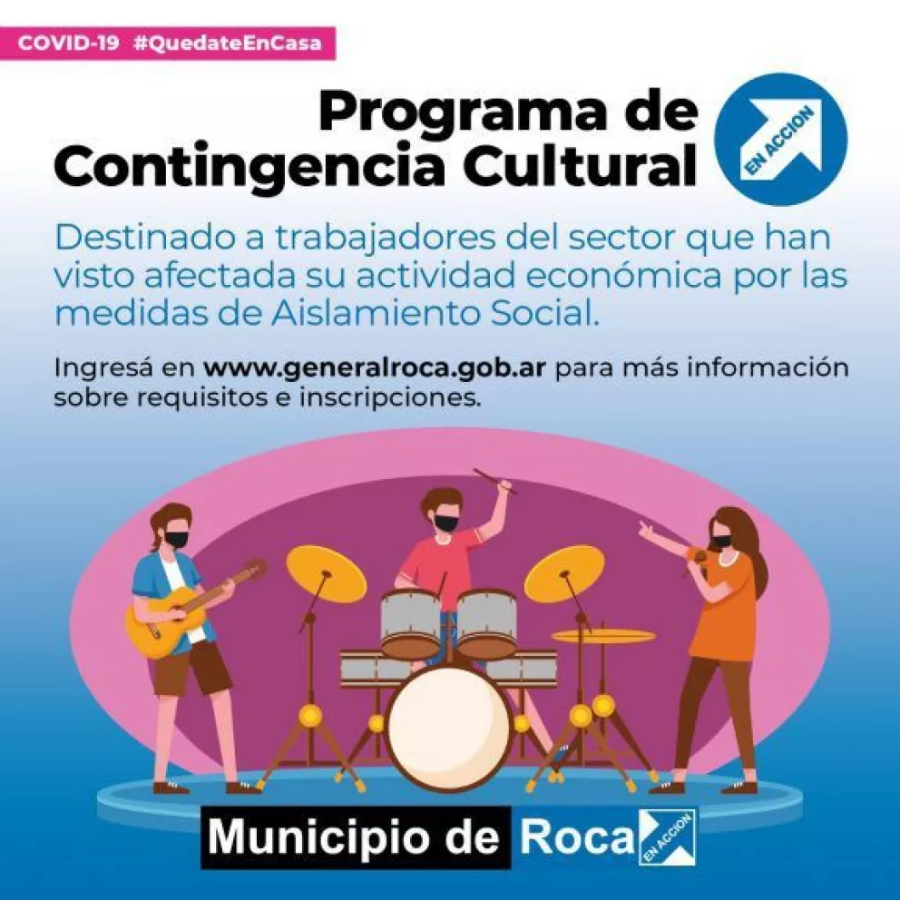 La cultura de Roca también tiene su programa de apoyo con financiamiento