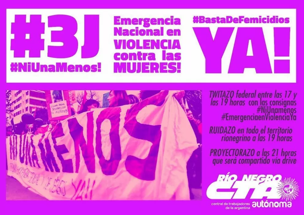 La CTA vuelve a reclamar la Emergencia Nacional en Violencia contra las Mujeres