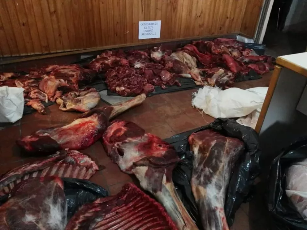 Detectan carne faenada en operativos realizados en Ruta 6