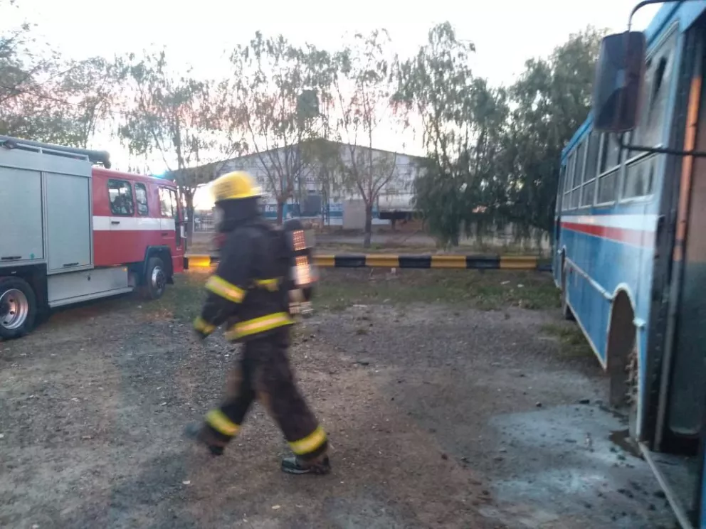 Con una bomba casera intentaron incendiar un colectivo en un predio del municipio