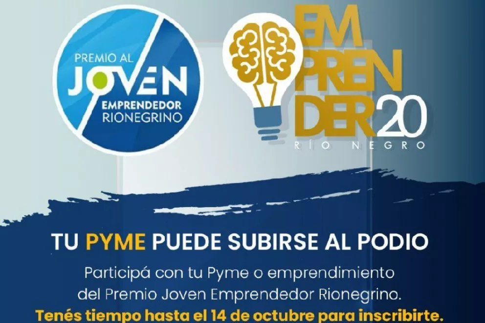"Emprender 20 Río Negro": capacitaciones y premio al Joven Emprendedor Rionegrino